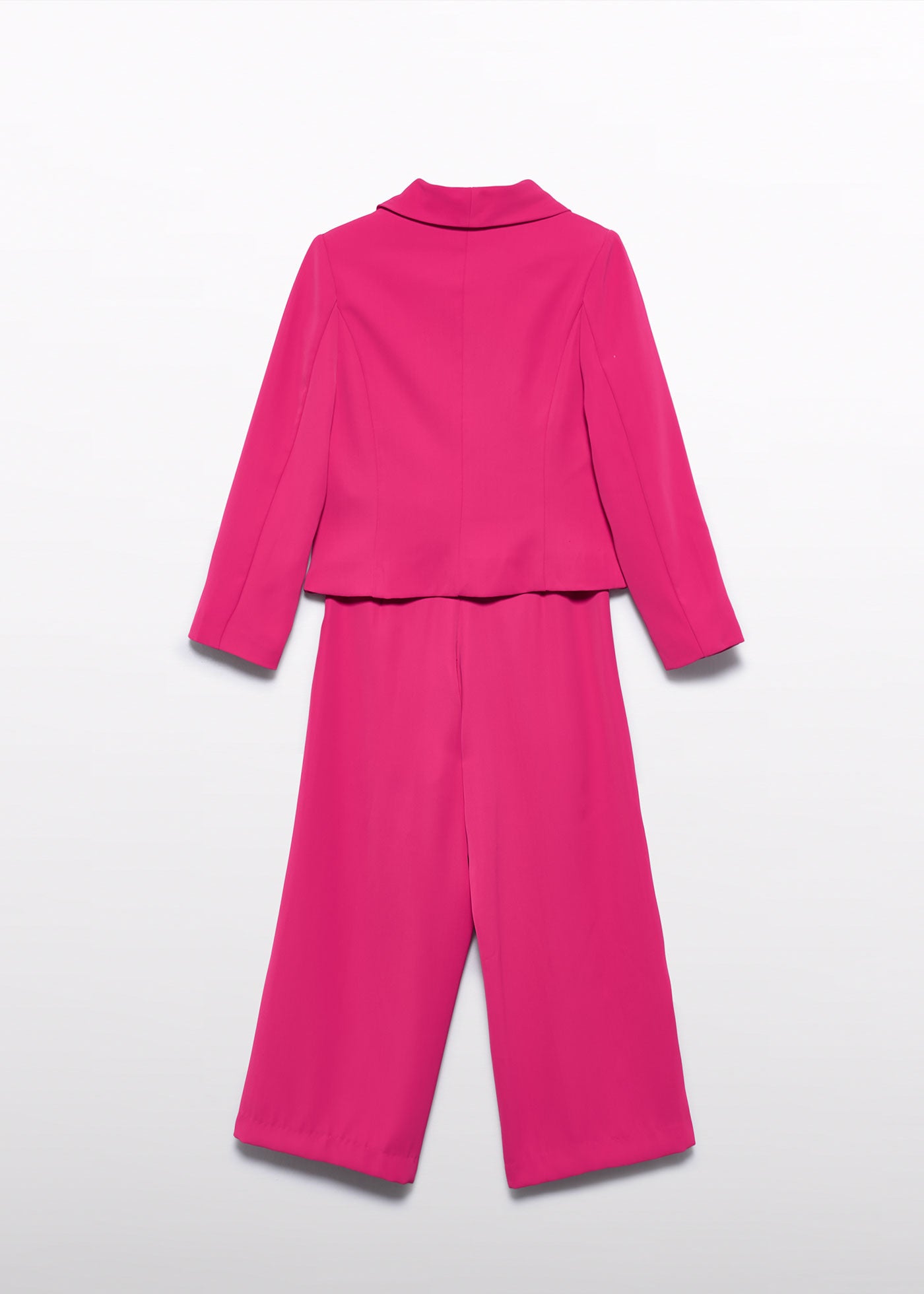 Traje de Ceremonia para Niña en Crepe Fucsia con Detalle de Lazada - Abel & Lula 05220