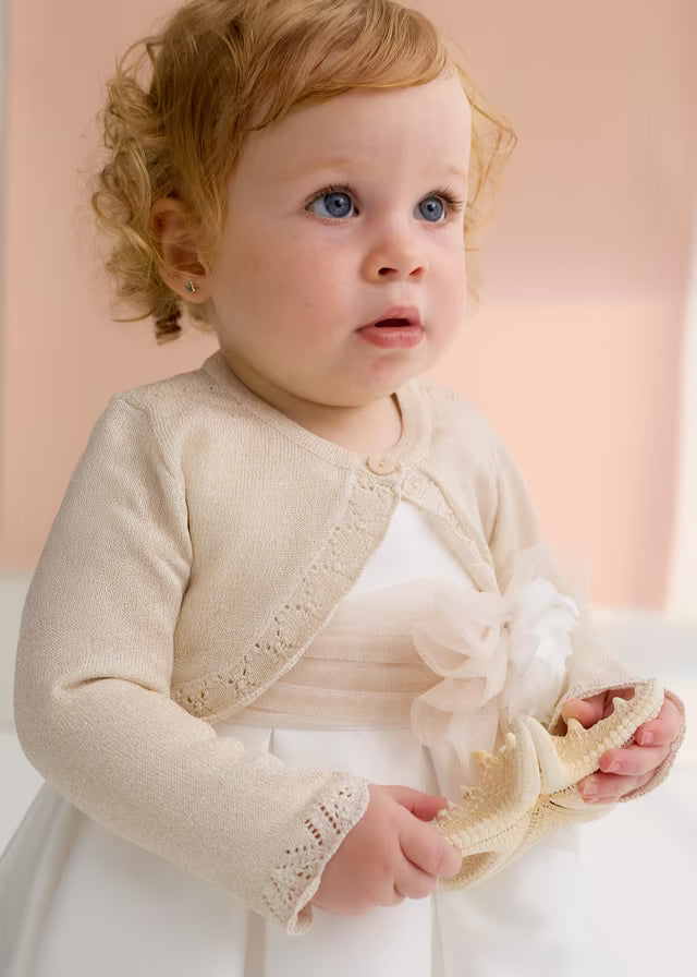Bolero Tricot Bebé Abel & Lula Color Champagne 05301