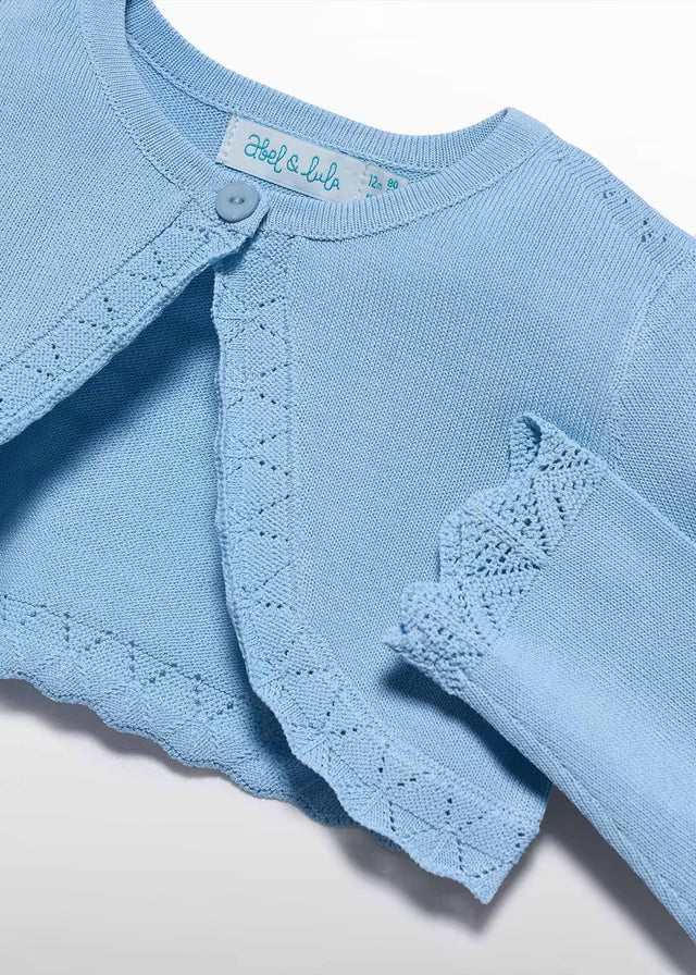 Bolero Tricot Bebé Abel & Lula Color Celeste 05301