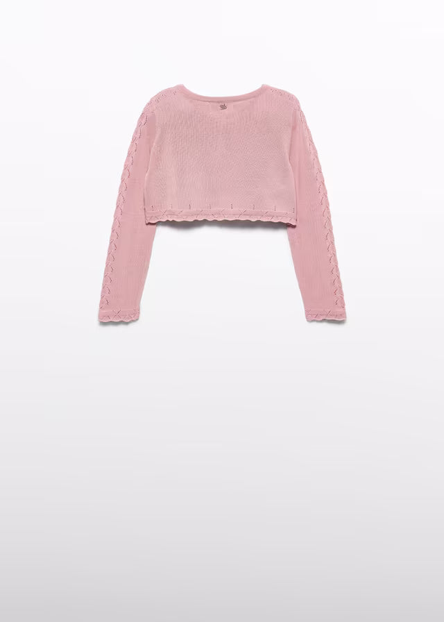 Rebeca Tricot rosa de Ceremonia Abel & Lula para Niña 05304