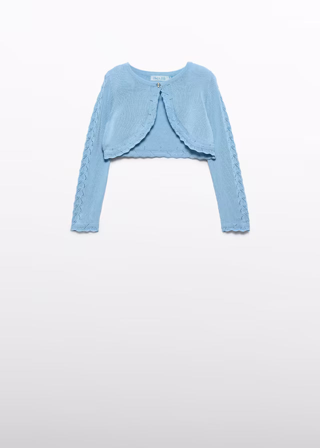 Rebeca Tricot celeste de Ceremonia Abel & Lula para Niña 05304