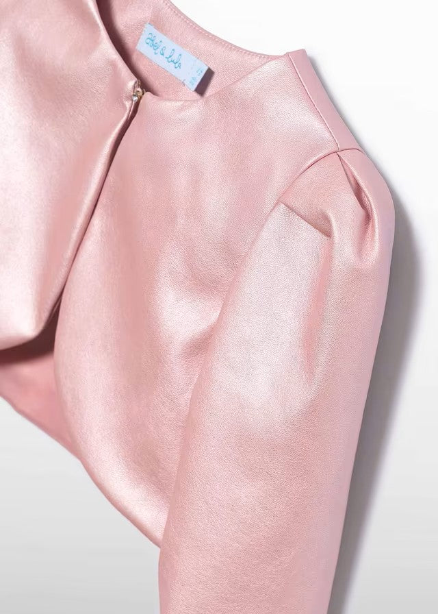 Chaqueta niña nacarada color rosa – Abel y Lula 05305