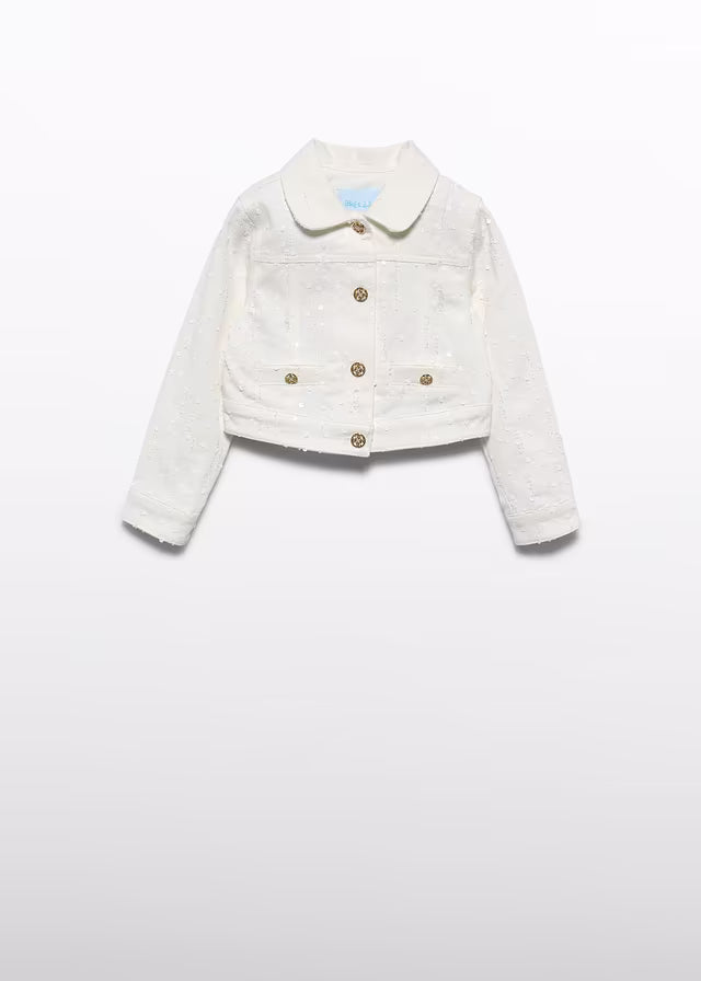 Cazadora Fantasía Lentejuelas Nata Abel & Lula para Niña (SKU 05395)