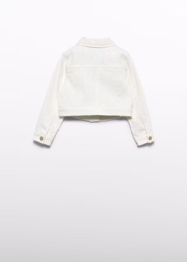 Cazadora Fantasía Lentejuelas Nata Abel & Lula para Niña (SKU 05395)