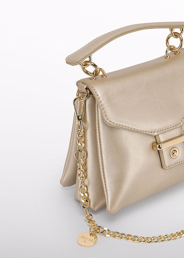 Bolso trapecio champagne Abel y Lula 05480