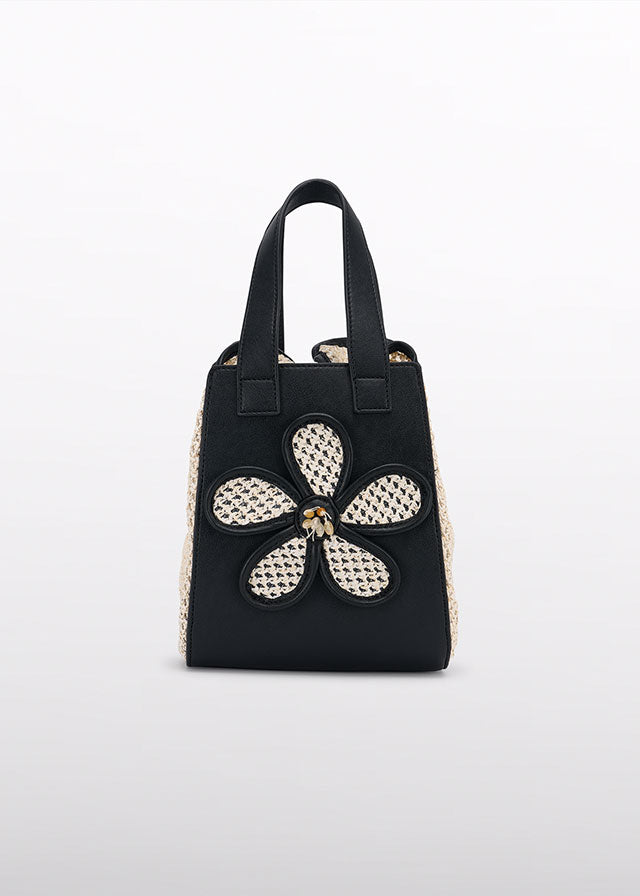 Bolso rafia detalle flor 05485