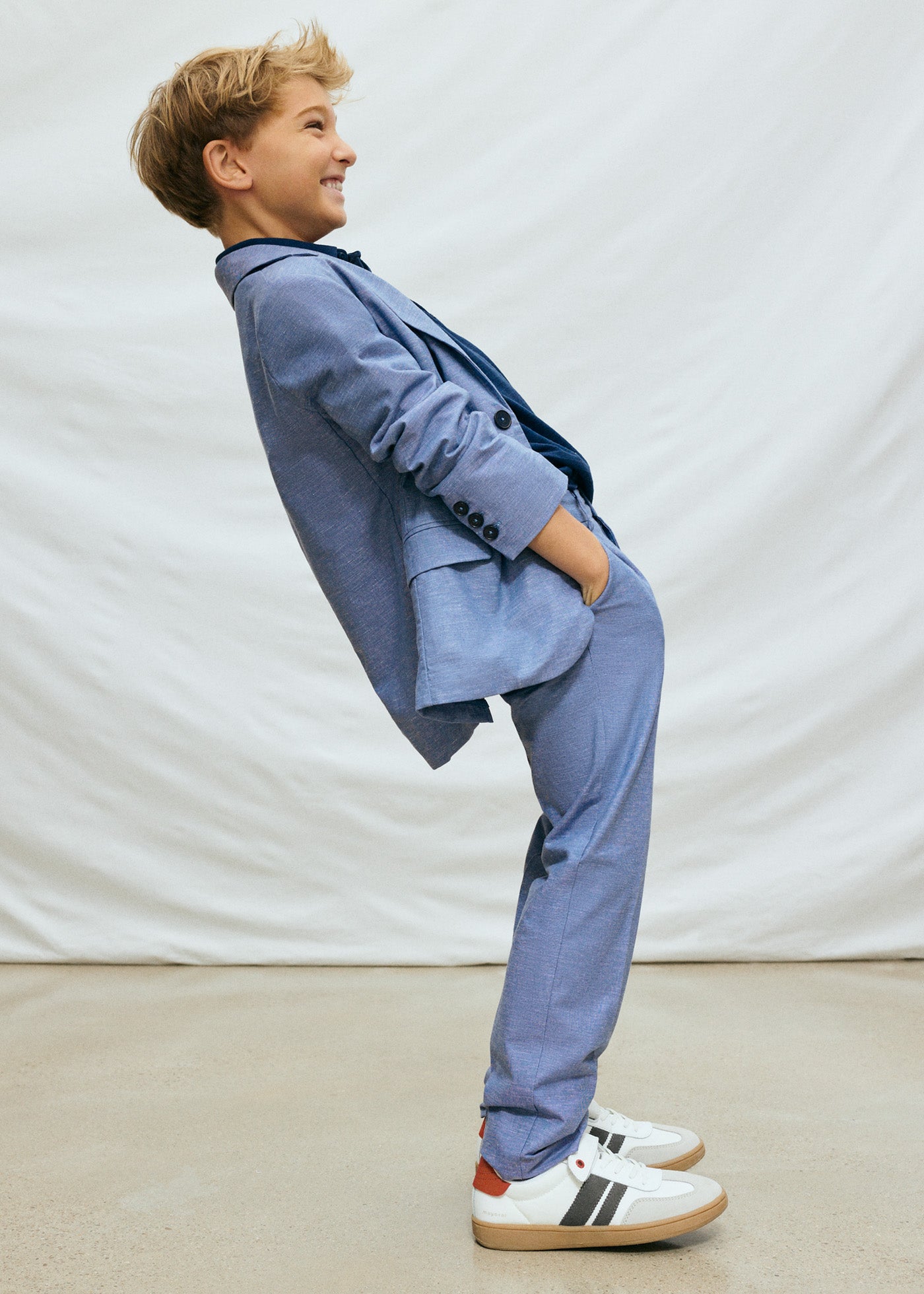 Conjunto chaqueta y pantalon lino niño Mayoral 06562