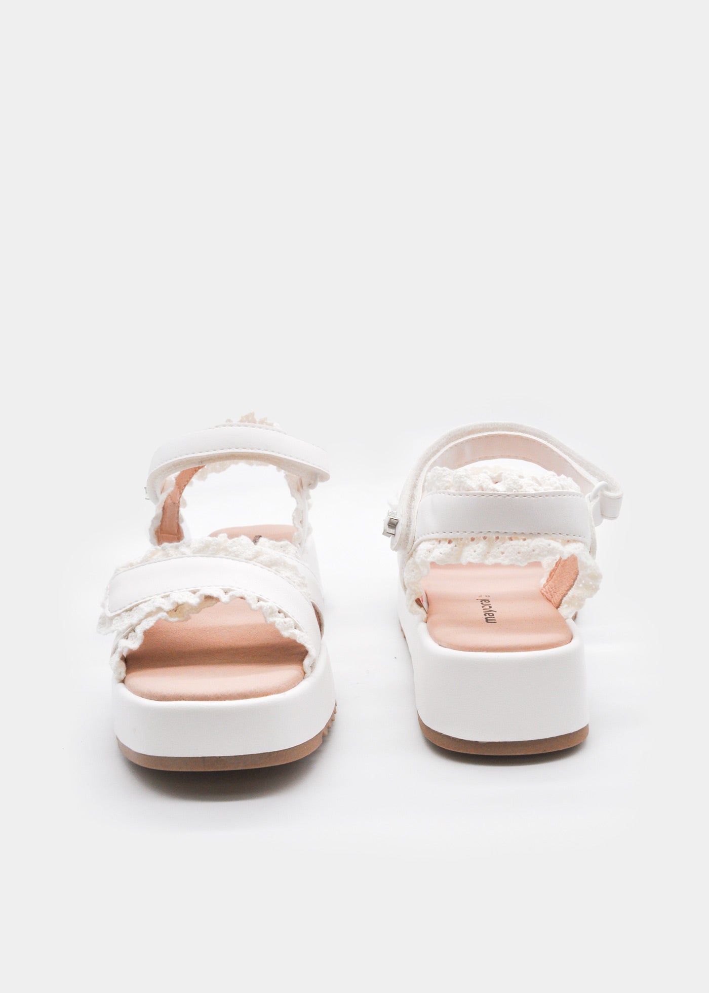 Sandalia con Plataforma Peplum Blanca Mayoral - Niña (Tallas 28-35)