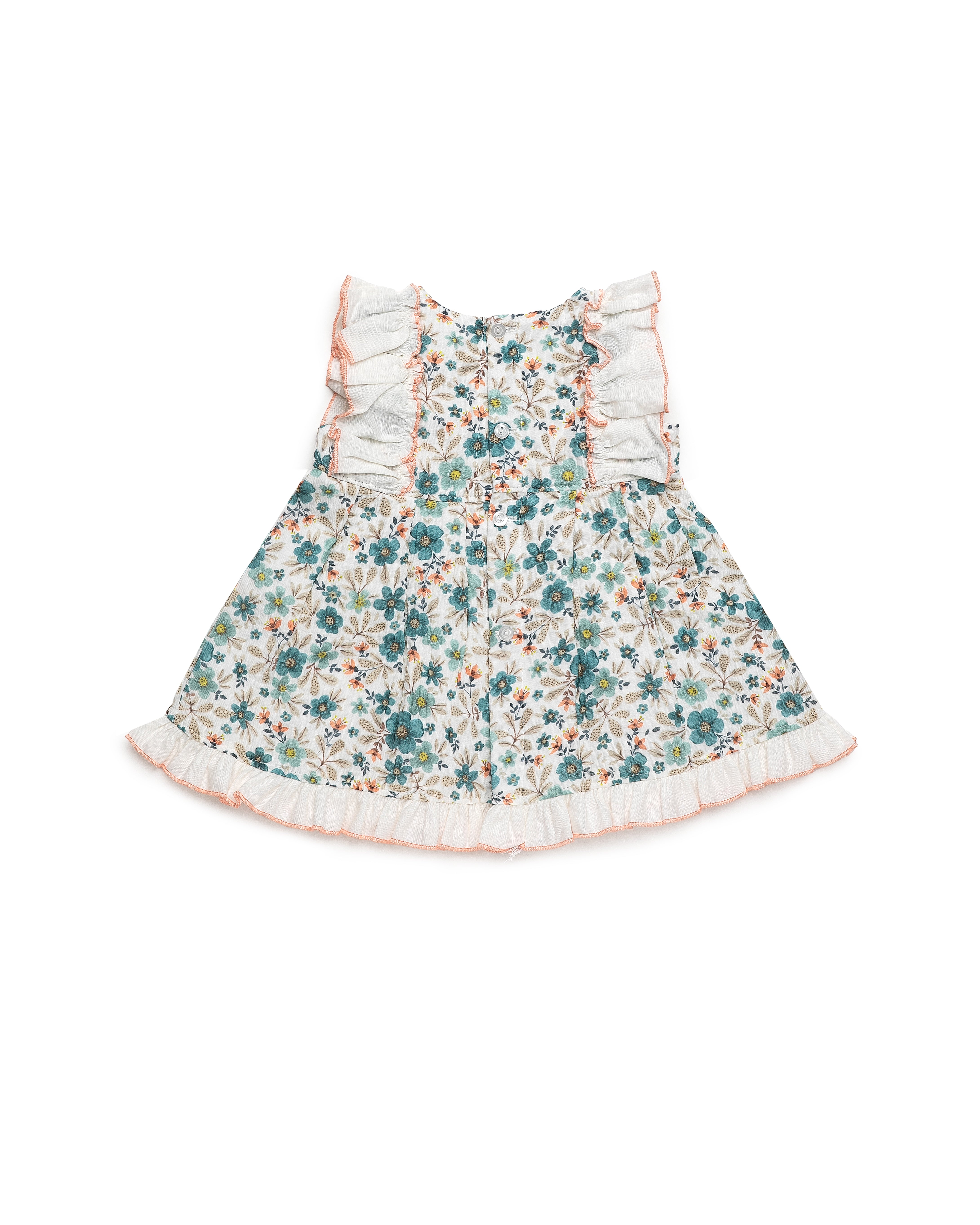 Vestido Niña Juliana Corte Cintura Estampado Floral con Lazos 26142| La Boutique de AyA