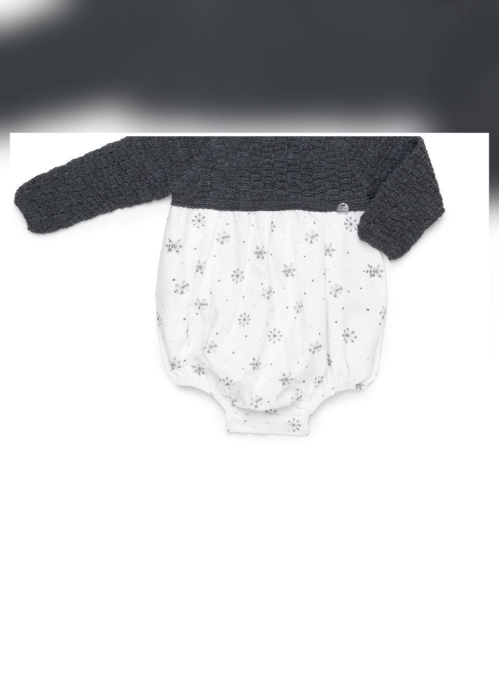 Pelele bebé cuerpo punto antracita estrellas Juliana 26636 - detalle secundario - referencia 26636