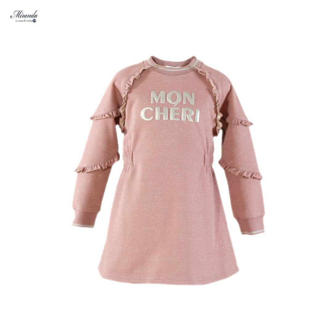 Vestido niña Rosa Palo MON CHERI Miranda 0301 - La boutique de AyA