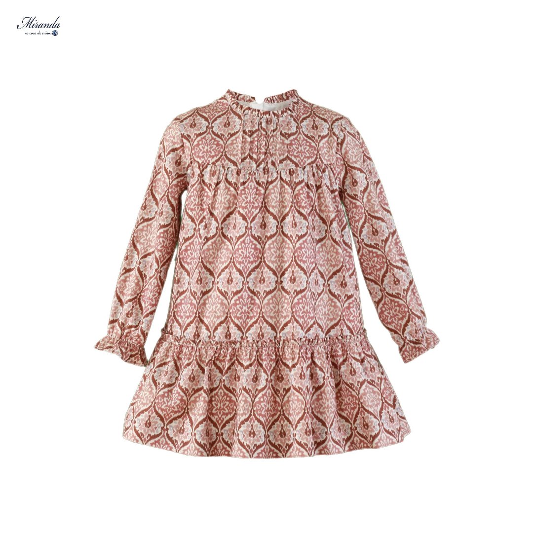 Vestido Niña Rosa Palo de Miranda 0302 - La boutique de AyA Miranda