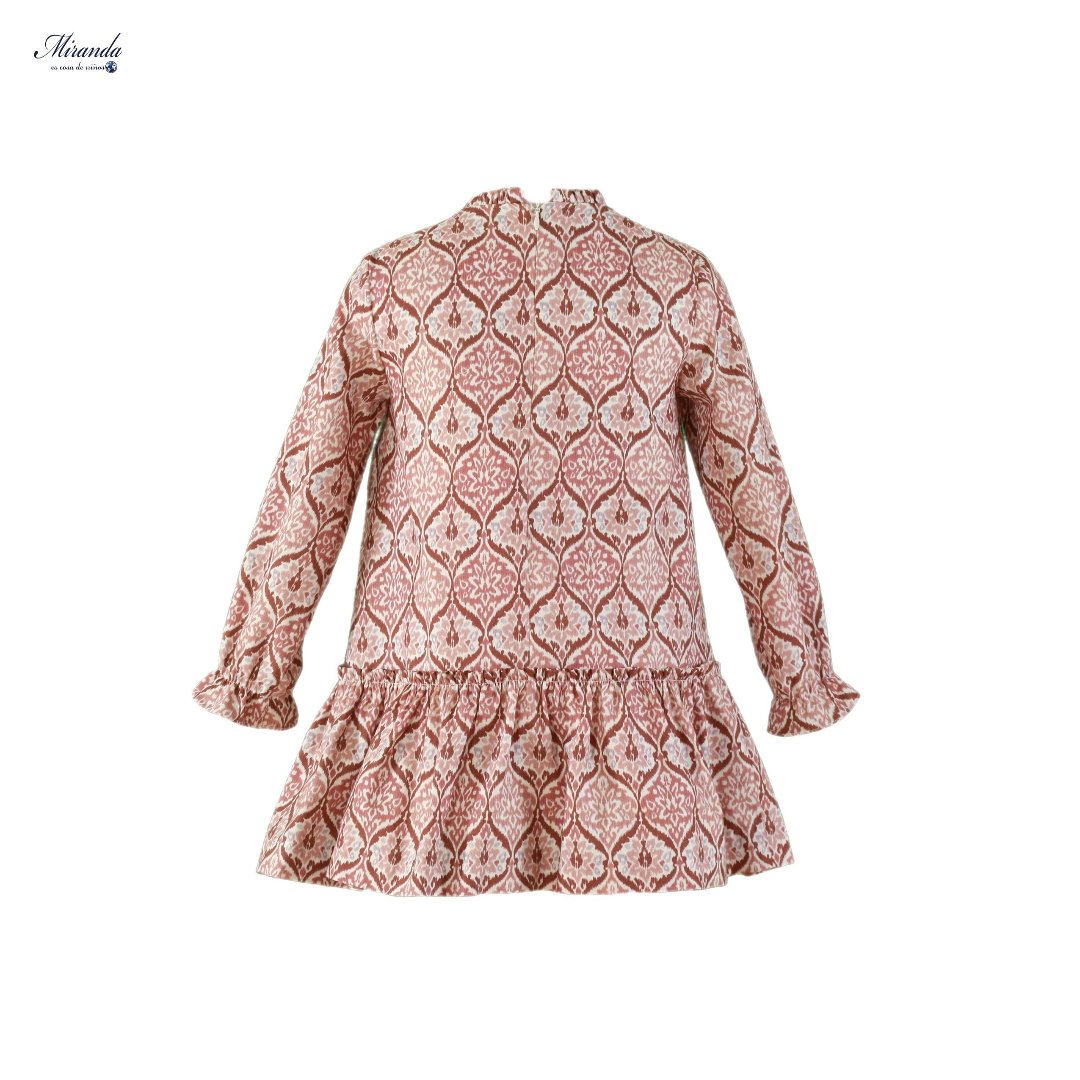 Vestido Niña Rosa Palo de Miranda 0302 - La boutique de AyA Miranda