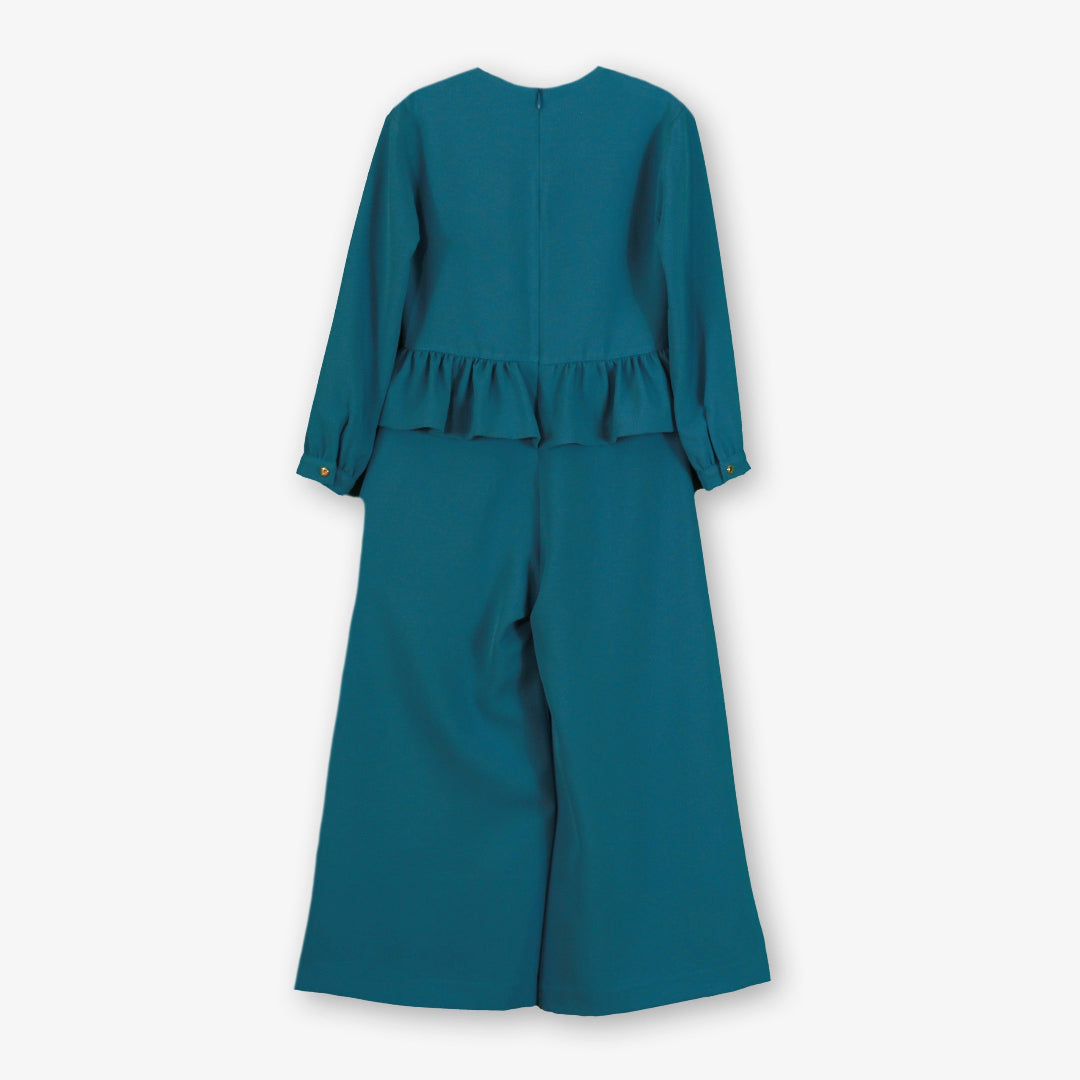 Mono infantil volante niña azul verdoso miranda 0303