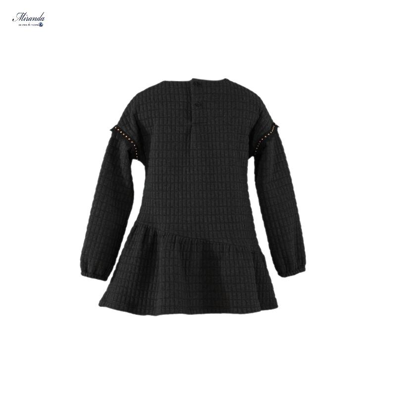 Vestido Niña Gris Oscuro de Miranda 0306 - La boutique de AyA Miranda