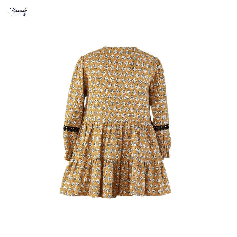 Vestido infantil niña Mostaza de Miranda 0308 - La boutique de AyA
