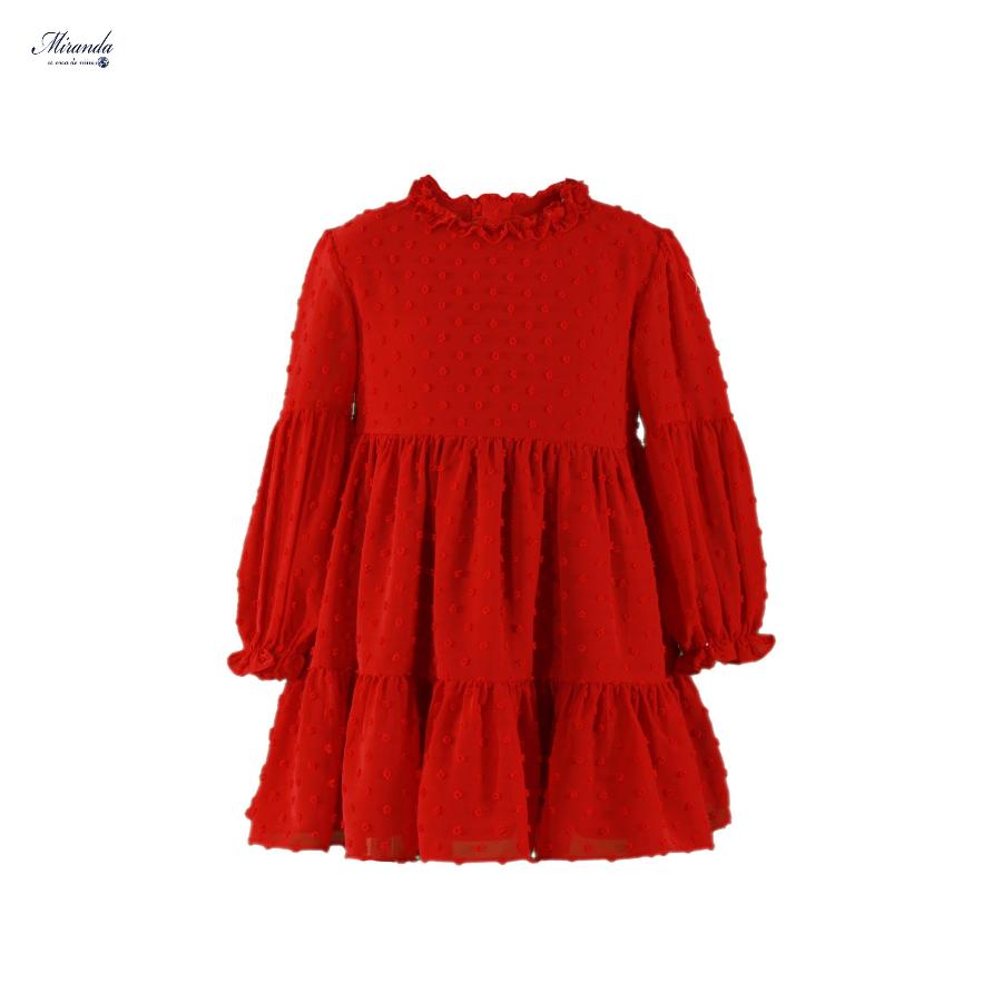 Vestido Niña Rojo de Miranda 0310 - La boutique de AyA