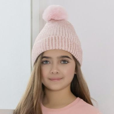 Gorro niña infantil pompon rosa Miranda 0310 - La boutique de AyA Miranda