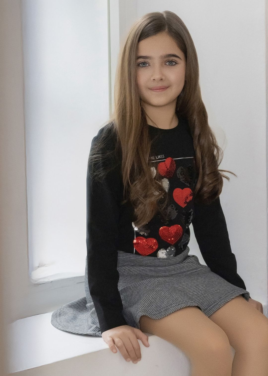 Conjunto infantil niña corazones negro miranda 0315 - La boutique de AyA Miranda