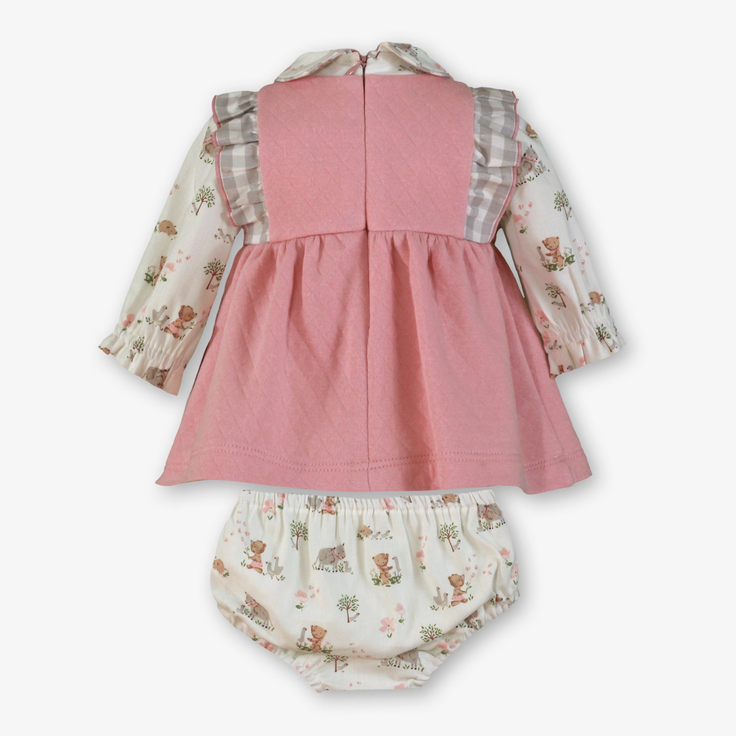 Vestido y braguita bebe niña rosa 0032 - La boutique de AyA Miranda
