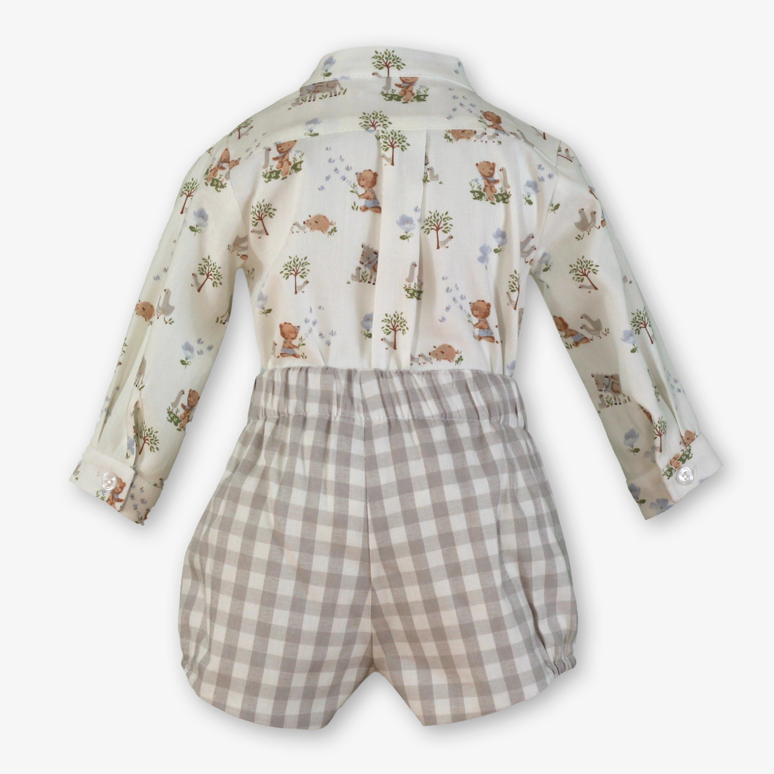 Conjunto bebe niño animalitos gris Miranda 0033