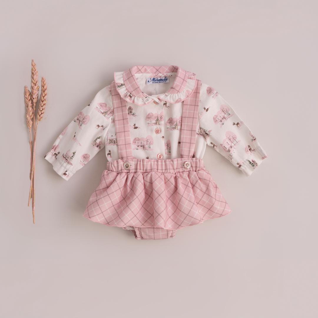 Camisa pichi bebe niña rosa Miranda 0024 - La boutique de AyA Miranda