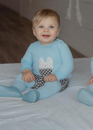 Conjunto bebe niño azul Miranda 0049 - La boutique de AyA Miranda
