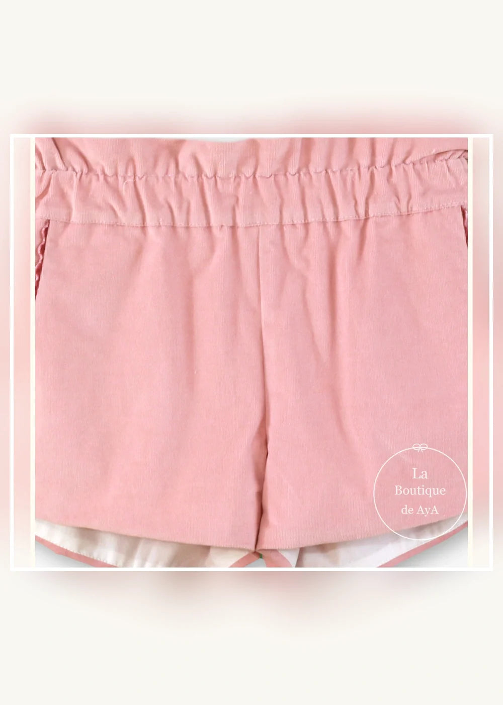 Conjunto blusa floral y short rosa para niña Miranda 0246, imagen 5