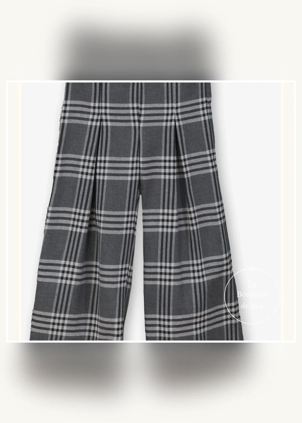 Conjunto blusa gris y pantalón de cuadros para niña Miranda 0304, imagen 5