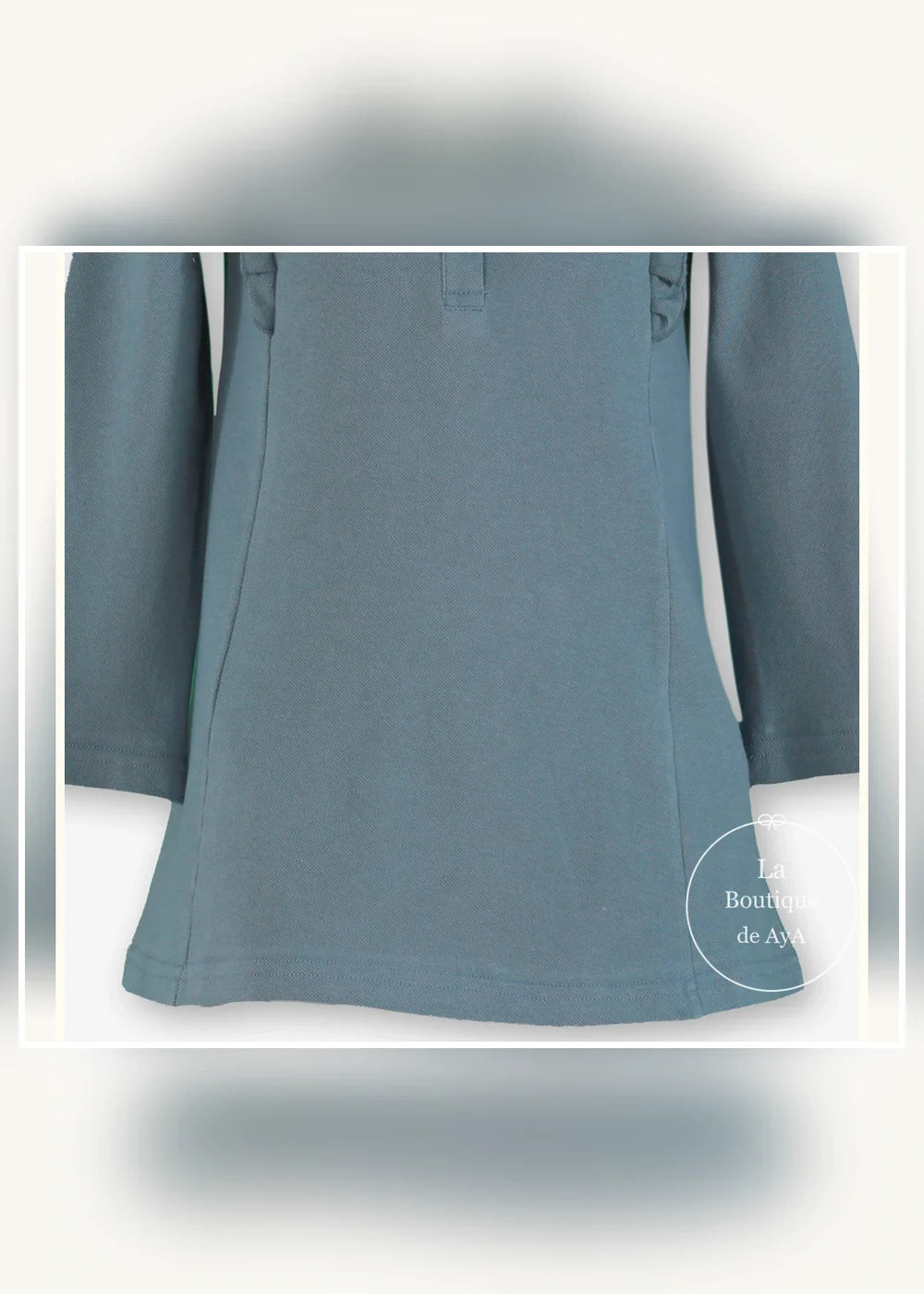 Vestido azul empolvado con volantes para niña Miranda 1412, imagen 5