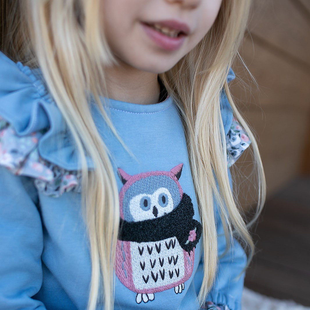 Vestido de felpa azul nublado niña Coco Acqua 50322 - La boutique de AyA Coco Acqua