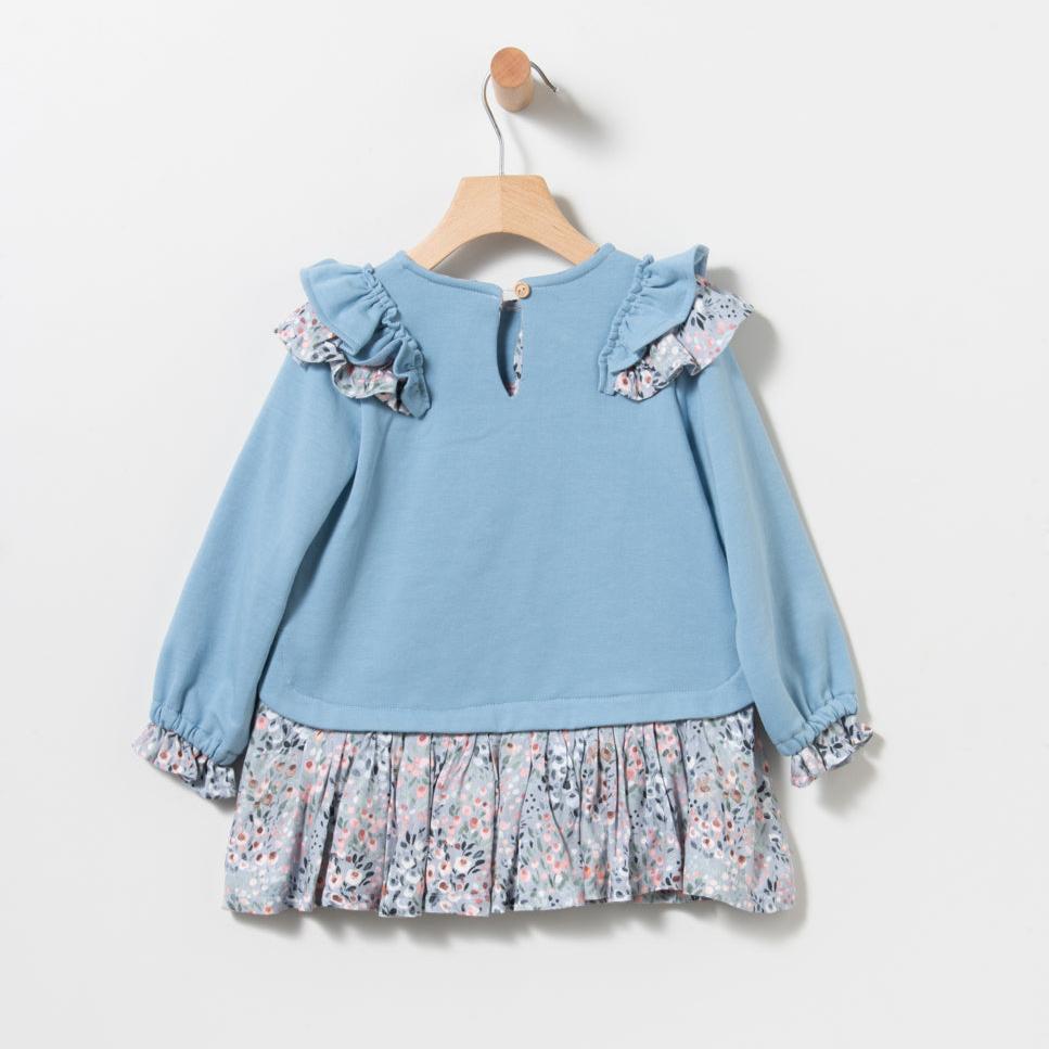 Vestido de felpa azul nublado niña Coco Acqua 50322 - La boutique de AyA Coco Acqua