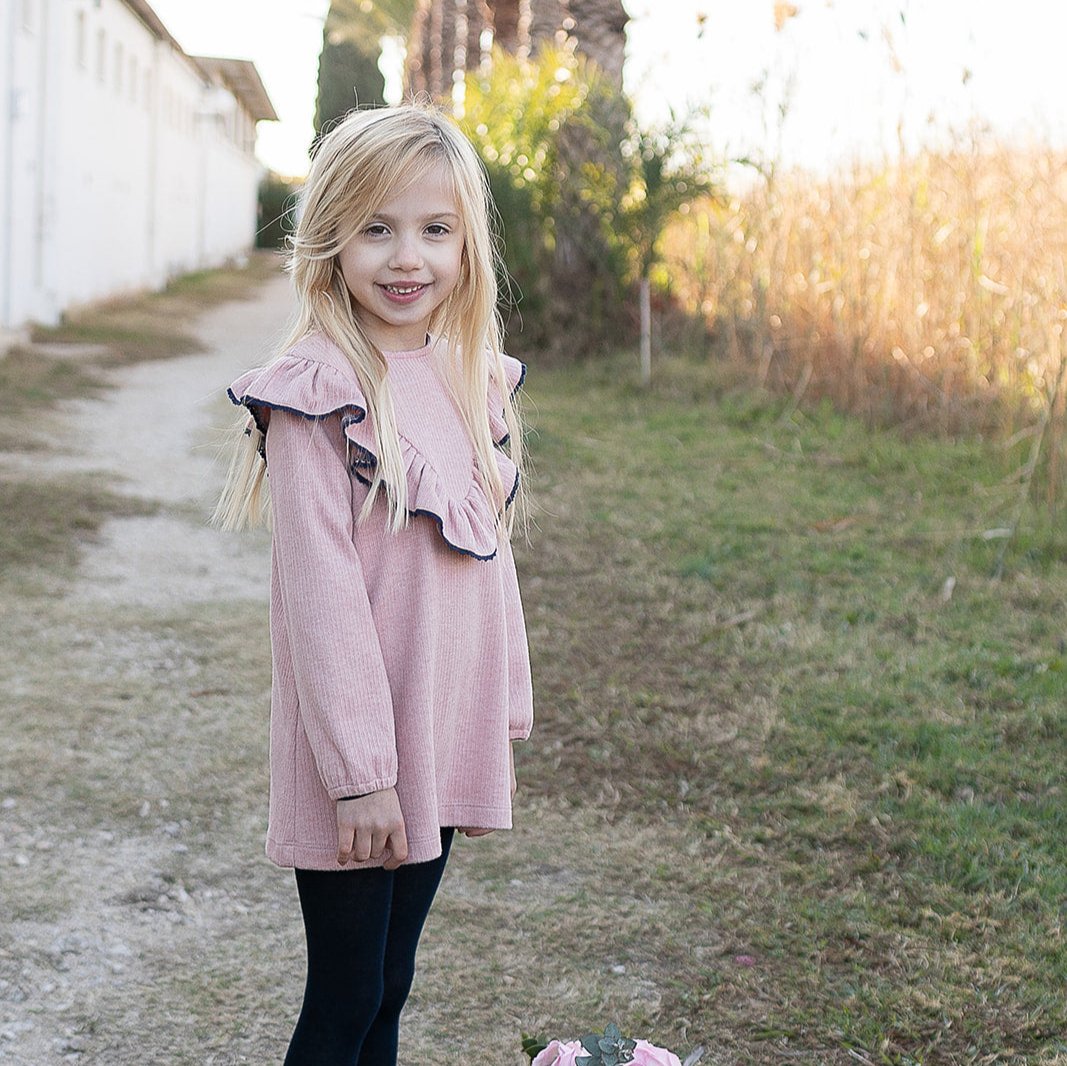 Vestido de punto Rosa para niña Coco Acqua 50332 - La boutique de AyA Coco Acqua