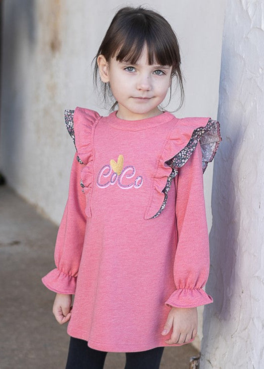 Vestido de felpa fresa para niña Coco Acqua 50348 - La boutique de AyA Coco Acqua