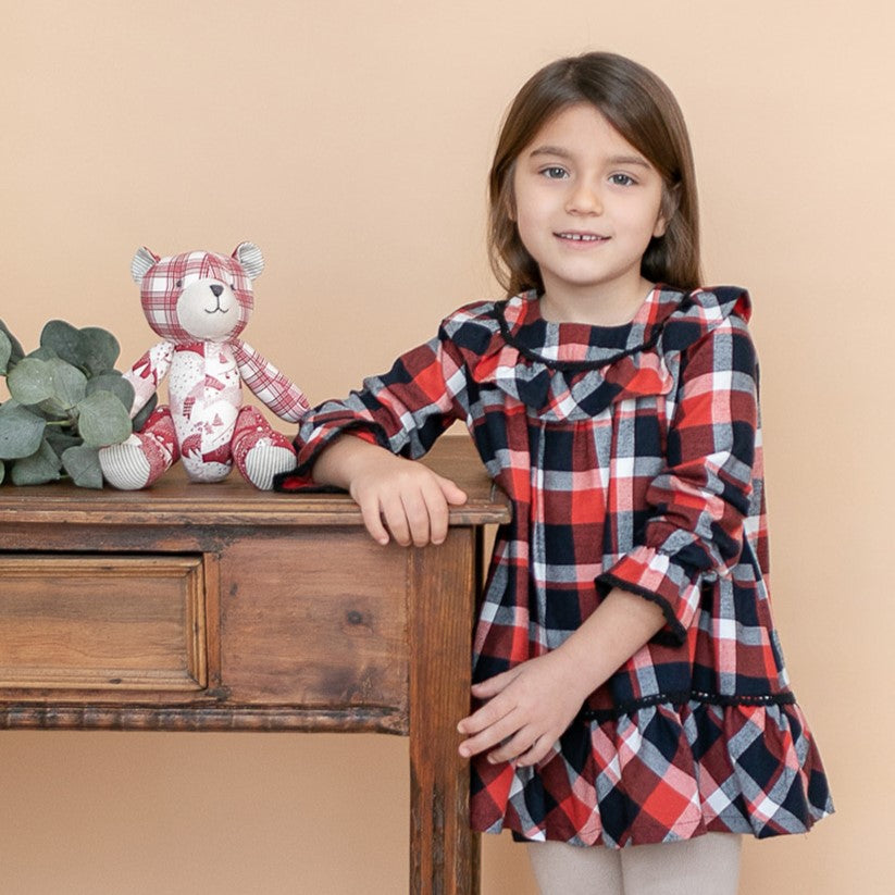 Vestido cuadros rojos niña Coco Acqua 50371 - La boutique de AyA