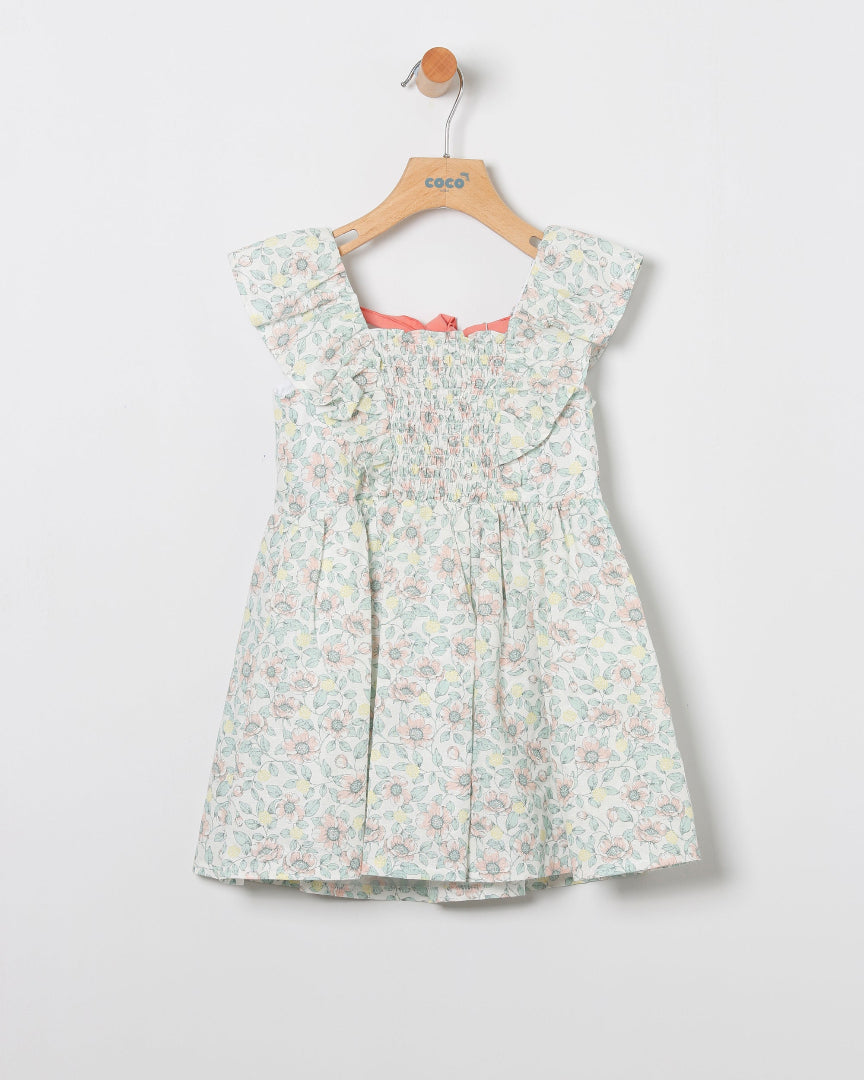 Vestido Flores salmón CocoAcqua 50401 - La boutique de AyA Coco Acqua