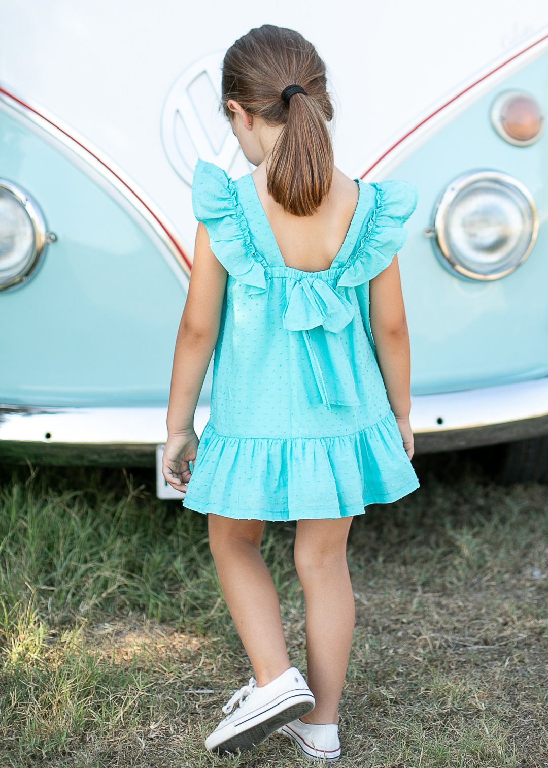 Vestido plumeti turquesa CocoAcqua 50431 - La boutique de AyA Coco Acqua