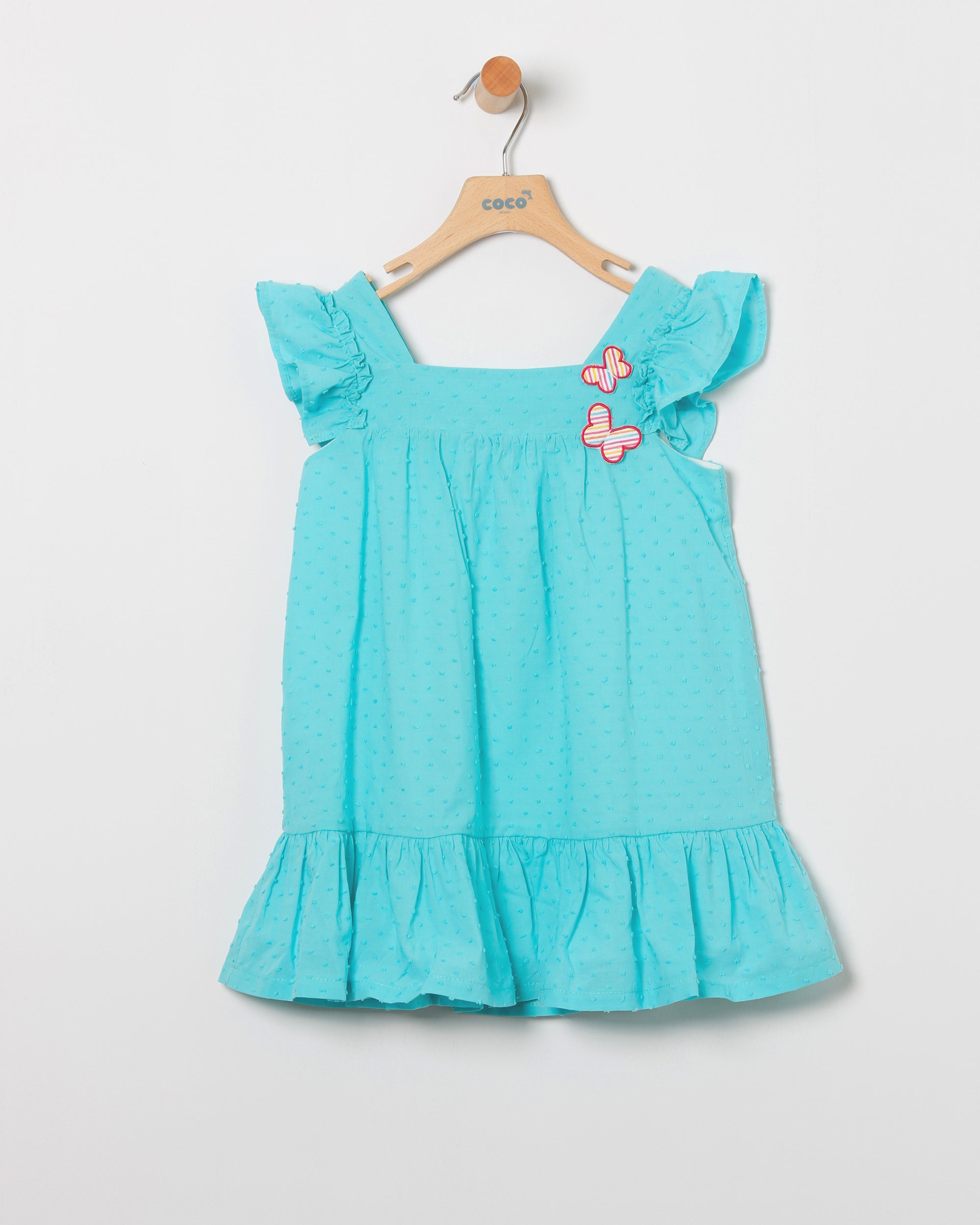 Vestido plumeti turquesa CocoAcqua 50431 - La boutique de AyA Coco Acqua