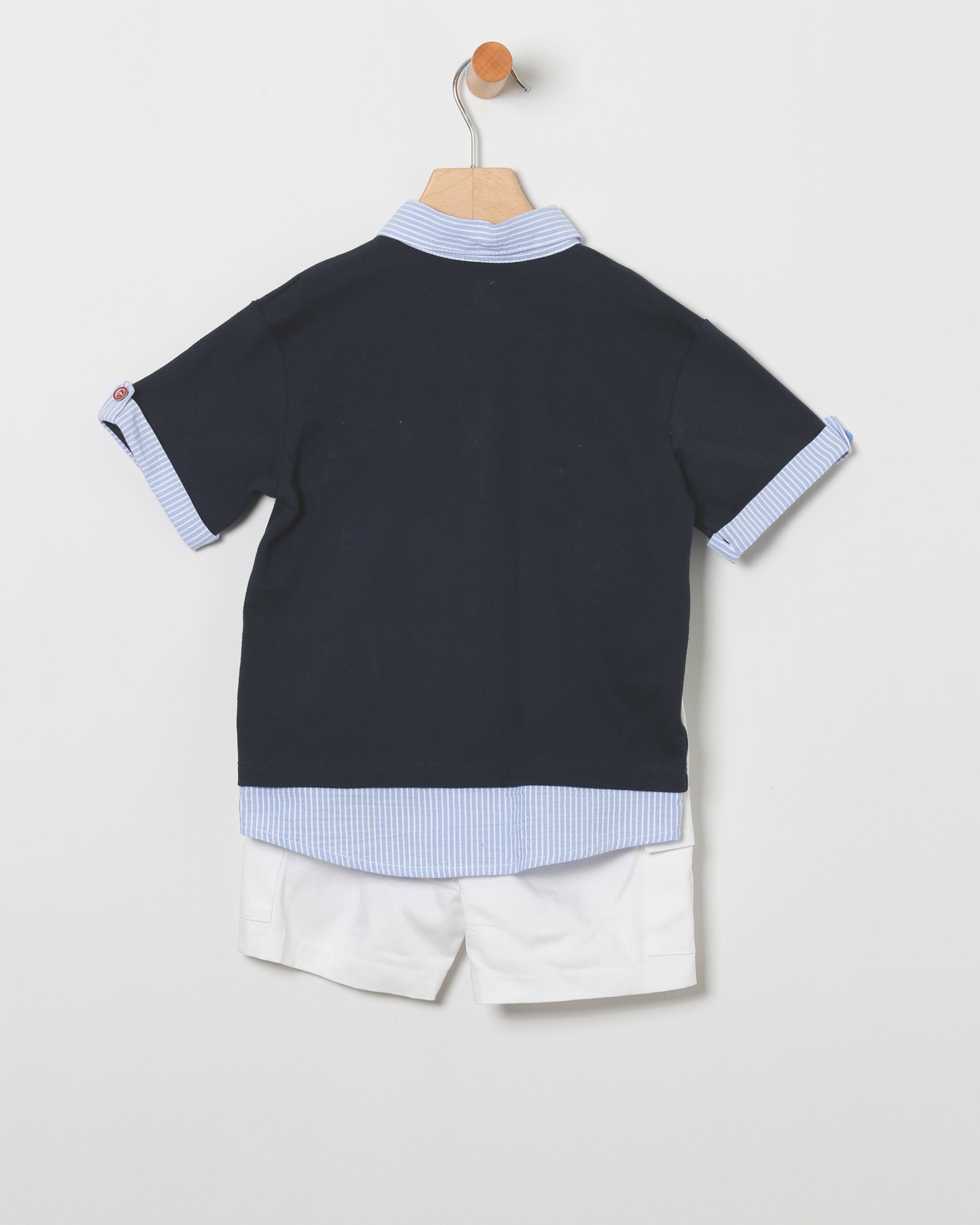 Conjunto polo y pantalon niño coco acqua 50437
