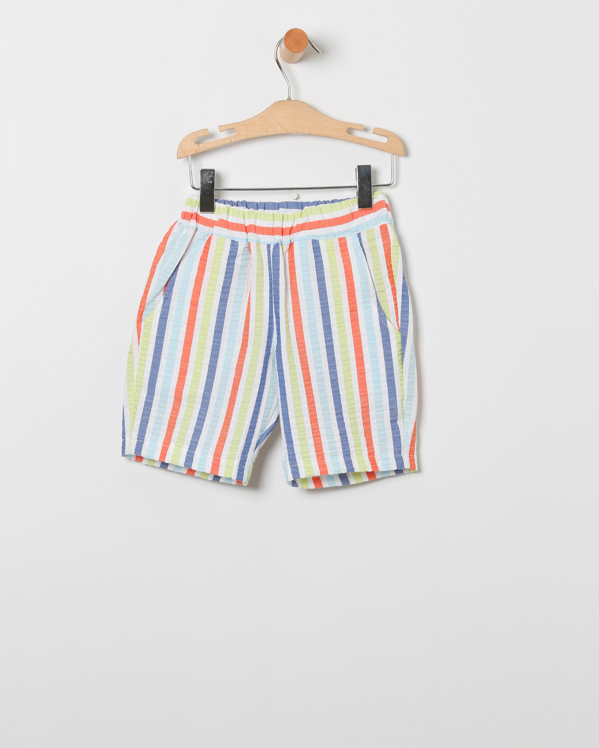 Conjunto polo y bermudas rayas multicolor niño coco acqua 50452