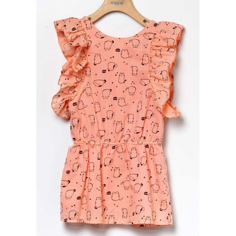 Vestido niña gatos Coco Acqua 50949