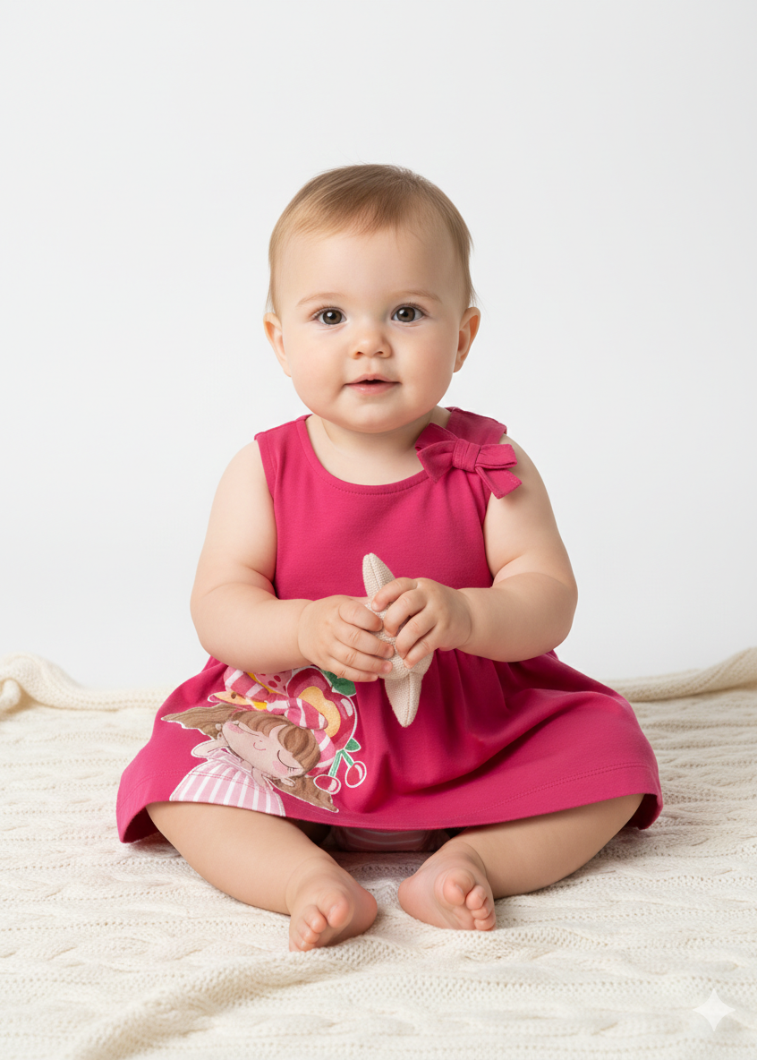 Vestido grafica lila bebe niña 01930