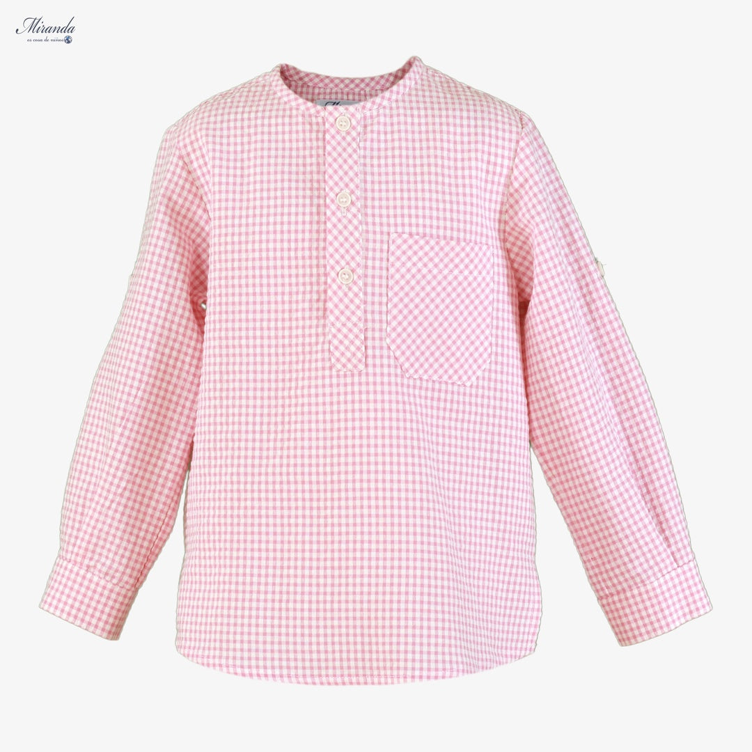 Conjunto niño camisa blanca y pantalón corto Miranda 0603