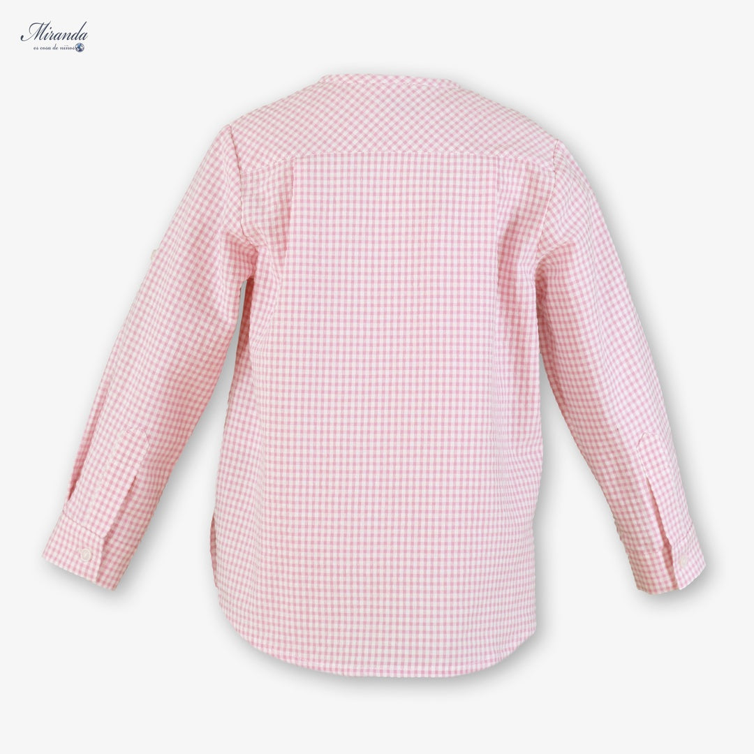 Conjunto niño camisa blanca y pantalón corto Miranda 0603