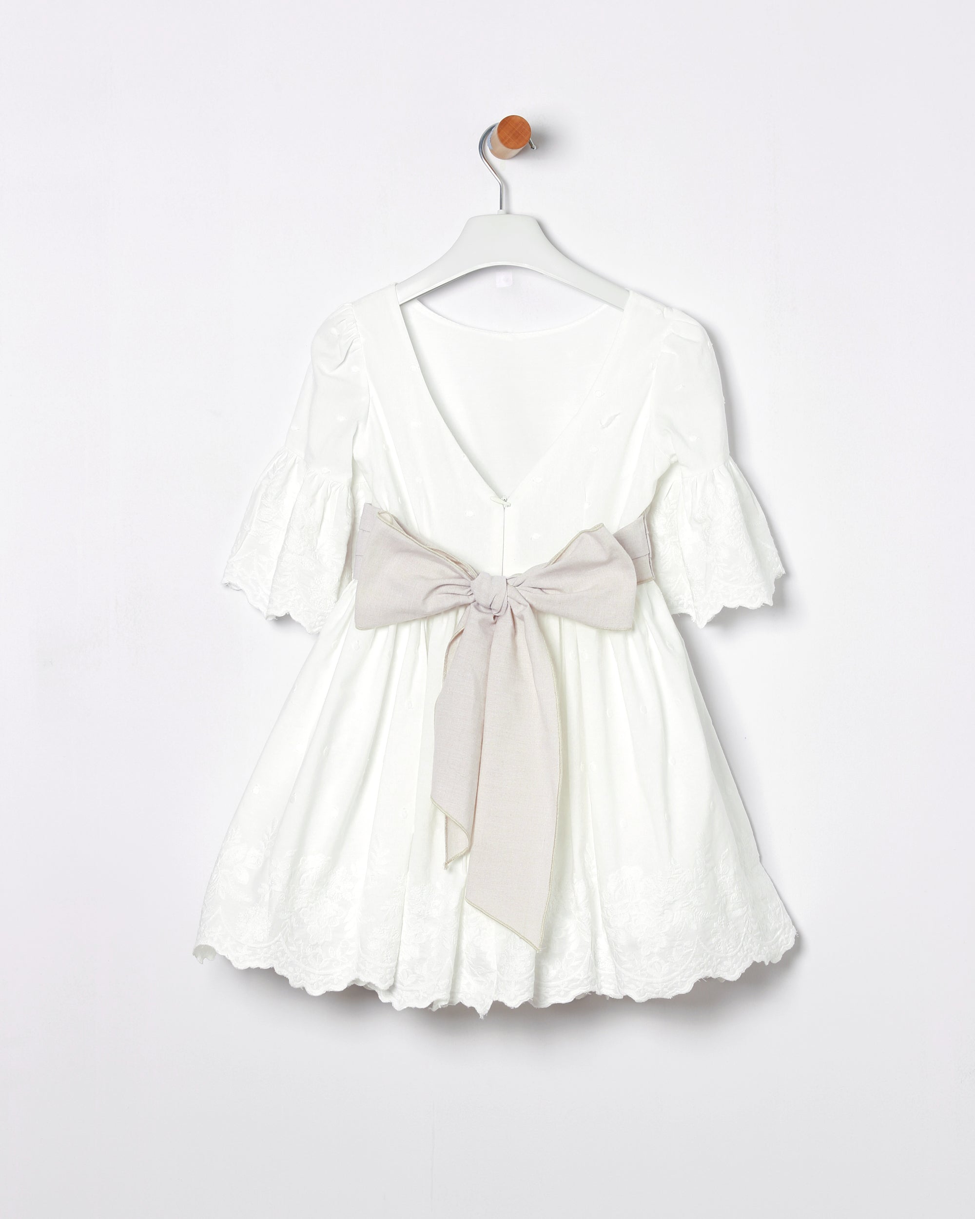 Vestido niña pop bordado tostado Coco Acqua 60414 - La boutique de AyA Coco Acqua