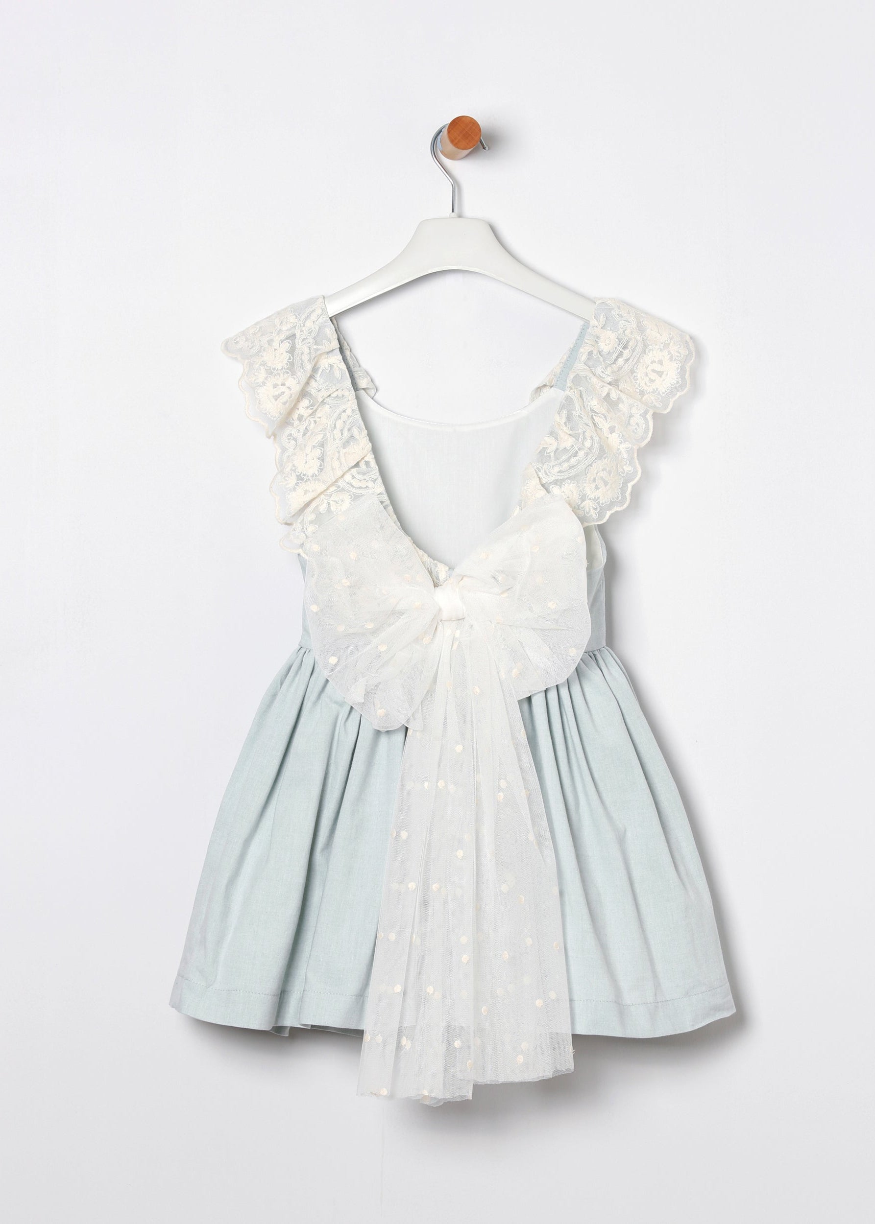 Vestido niña Chambray Verde Agua Coco Acqua 60422