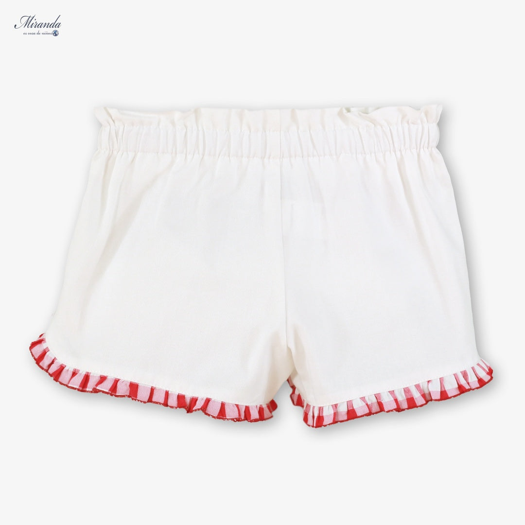 Conjunto niña vichy rojo Miranda – 0616