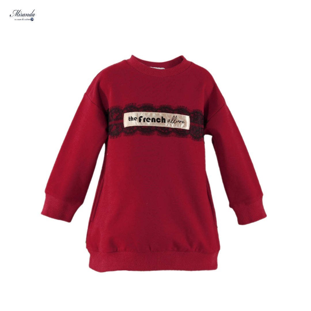 Vestido niña Miranda tipo sudadera 0620 - La boutique de AyA Miranda