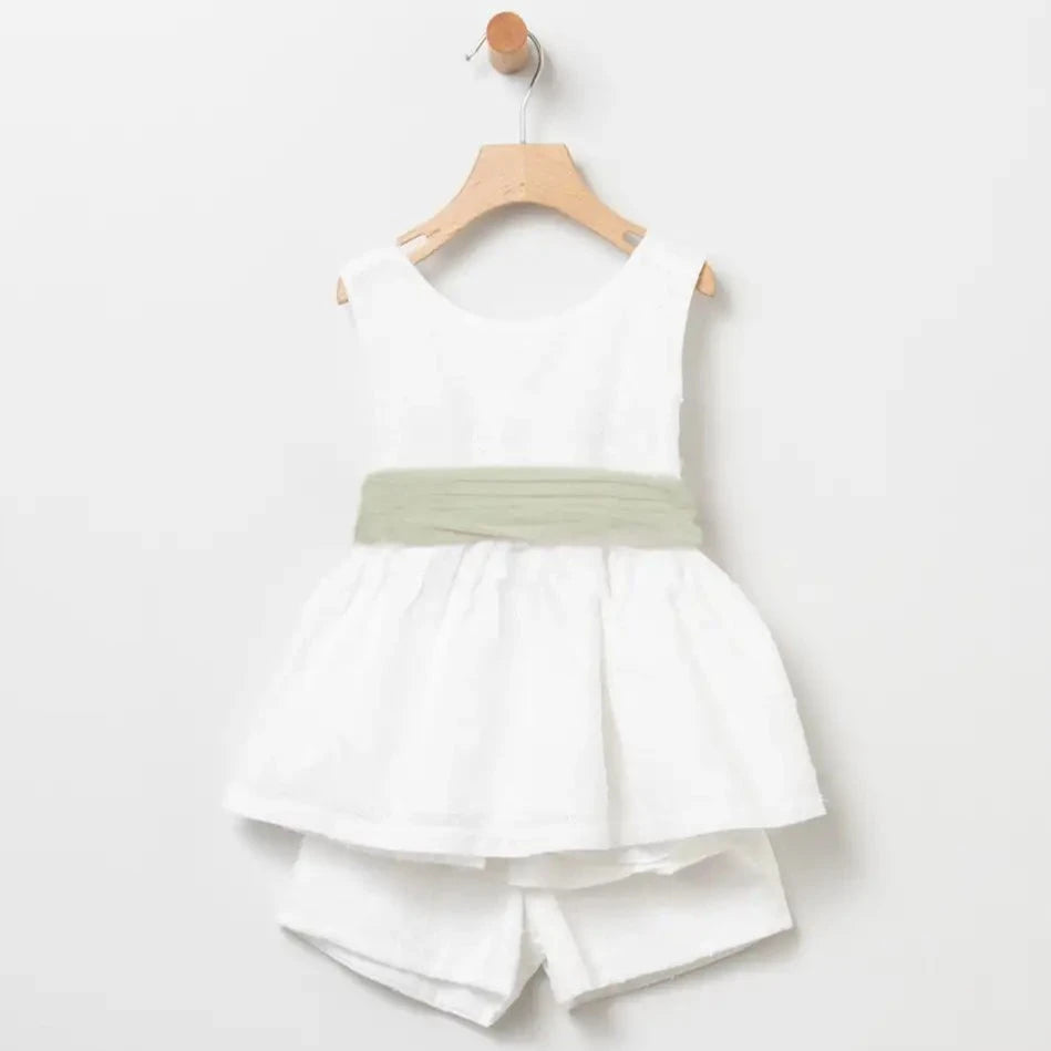Conjunto de niña en blanco natural para ceremonias de coco acqua 60119 - La boutique de AyA Coco Acqua
