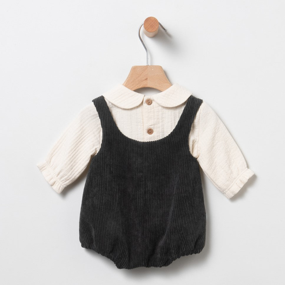 Conjunto de bebé niño con ranita de pana en gris CocoAcqua 80306 - La boutique de AyA Coco Acqua